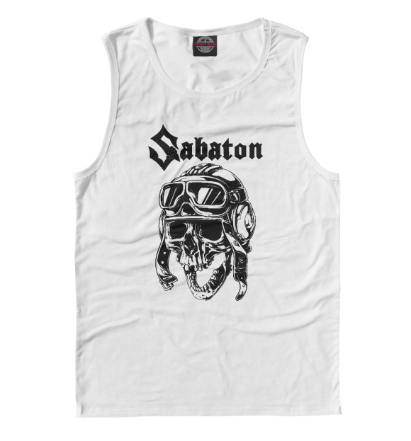 Майка для мальчика с притом Sabaton цвета Белый Майка для мальчика с изображением Sabaton цвета Белый