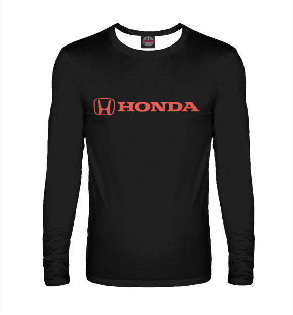 Мужской лонгслив с изображением Honda цвета Белый