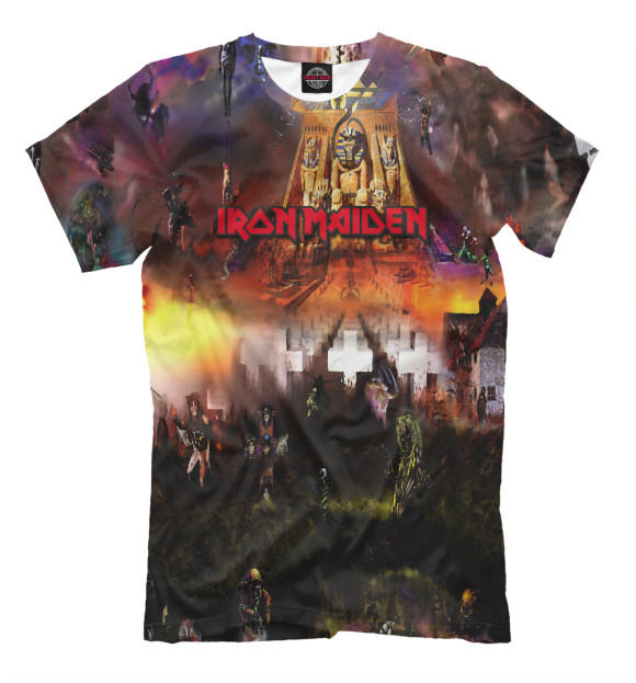 Футболка для мальчиков с изображением Iron Maiden | Айрон Мейден цвета Белый