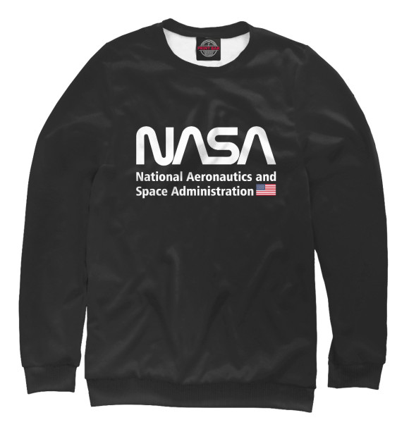 Мужской свитшот с изображением NASA цвета Белый