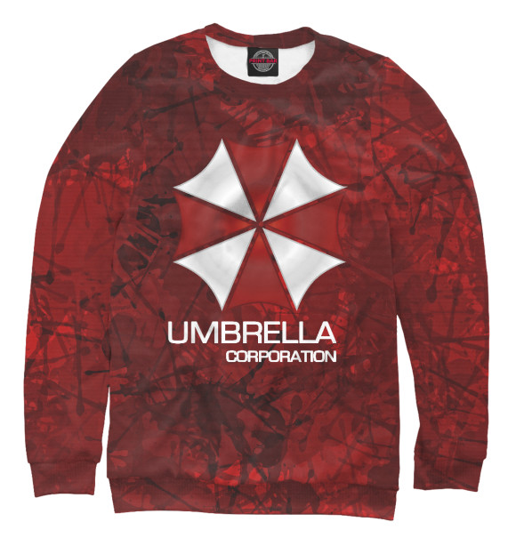 Мужской свитшот с изображением Umbrella Corp цвета Белый