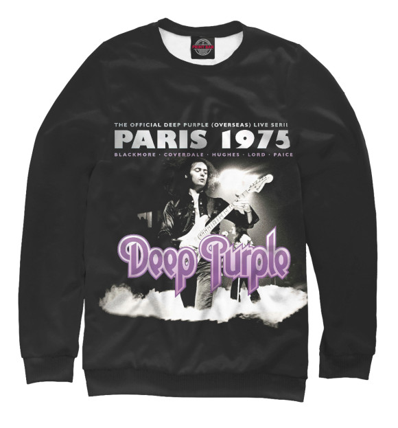 Женский свитшот с изображением Deep Purple цвета Белый