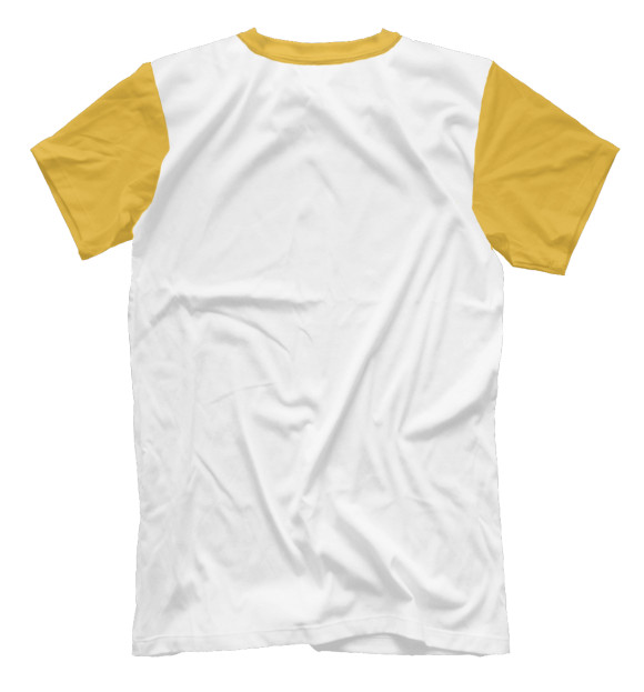 Мужская футболка с изображением Платон желтый цвета Белый