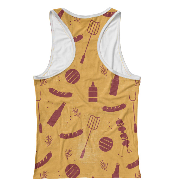 Женская майка-борцовка с изображением Доктор шашлычных наук цвета Белый