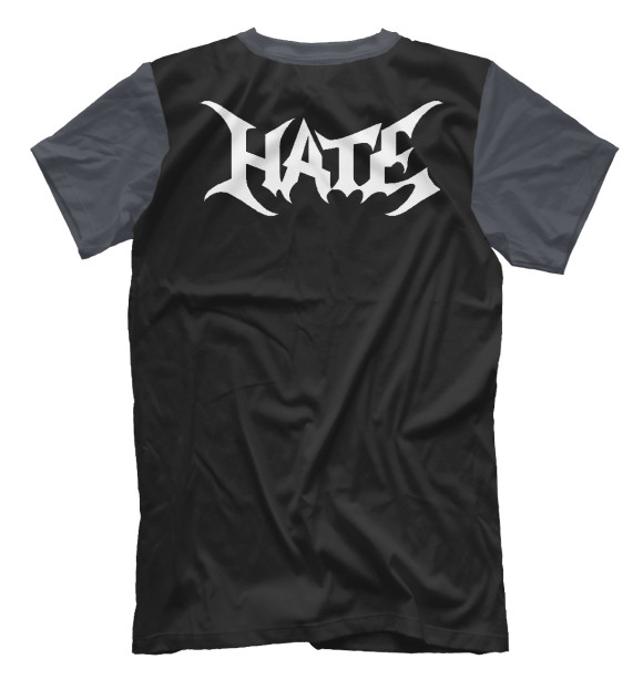 Мужская футболка с изображением Hate цвета Белый