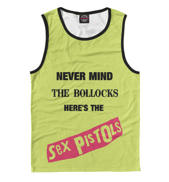 Майка для мальчика с притом Sex Pistols цвета Белый Майка для мальчика с изображением Sex Pistols цвета Белый