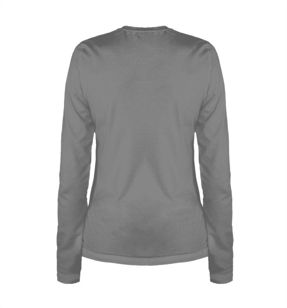 Женский лонгслив с изображением Skull on gray background цвета Белый