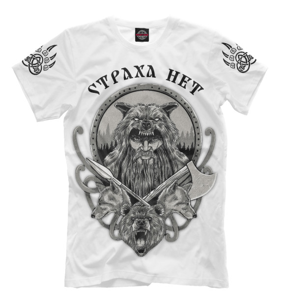 Мужская футболка с изображением Велесова Русь цвета Белый