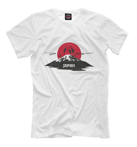 Мужская футболка с изображением Japan цвета Белый