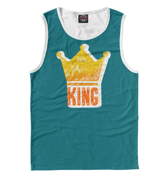 Майка для мальчика с изображением True King цвета Белый