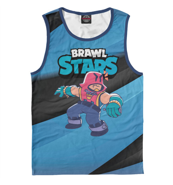 Майка для мальчика с притом GROM ГРОМ BRAWL STARS цвета Белый Майка для мальчика с изображением GROM ГРОМ BRAWL STARS цвета Белый