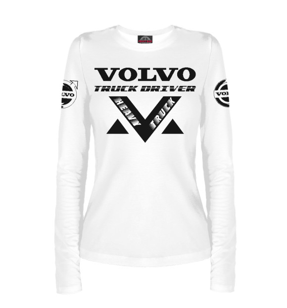 Женский лонгслив с изображением Volvo цвета Белый