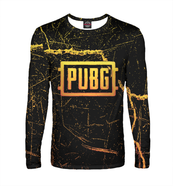 Мужской лонгслив с изображением Pubg цвета Белый