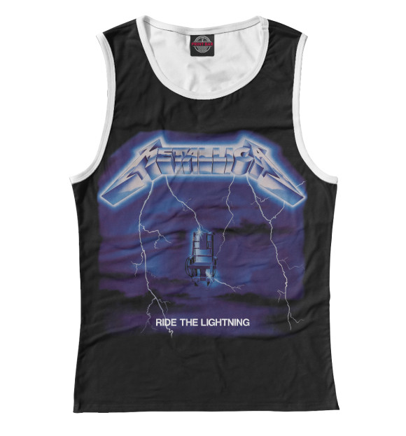 Майка для девочки с изображением Metallica цвета Белый