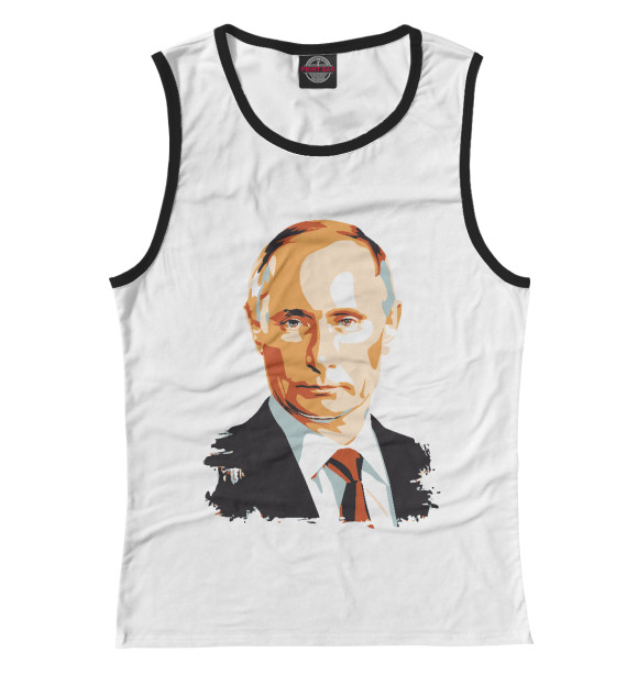 Майка для девочки с изображением Владимир Путин цвета Белый