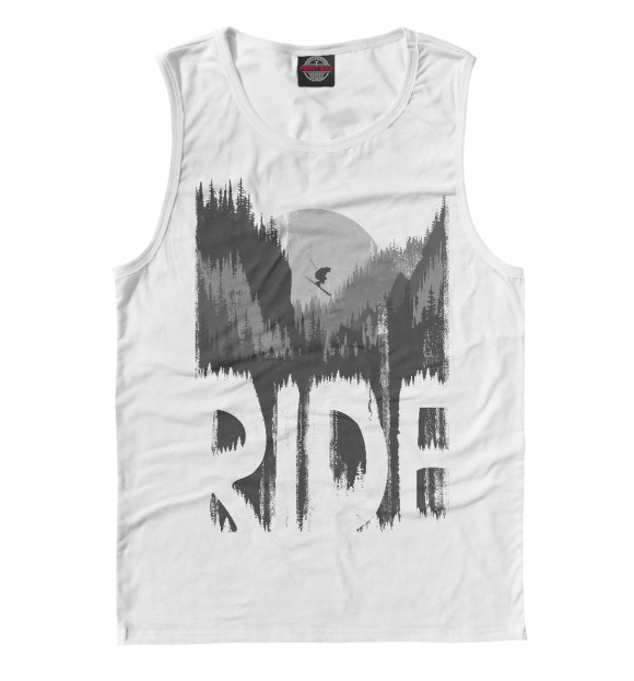 Майка для мальчика с изображением Ride ski цвета Белый
