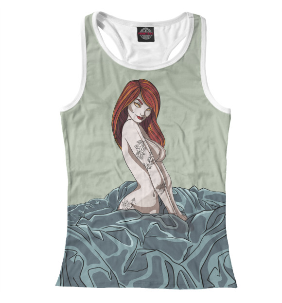 Женская майка-борцовка с изображением Jessica цвета Белый