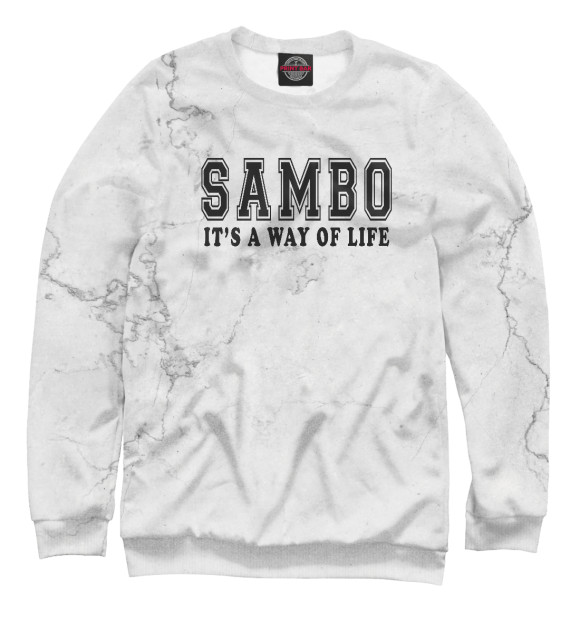 Женский свитшот с изображением Sambo It's way of life цвета Белый