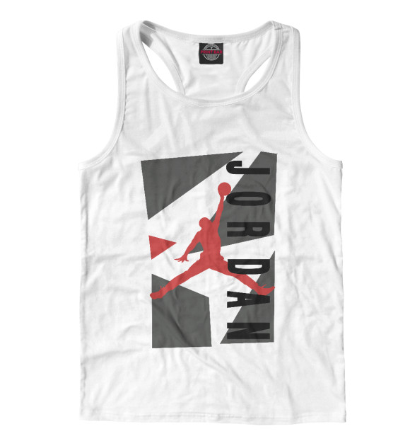 Мужская майка-борцовка с изображением Майкл Джордан цвета Белый