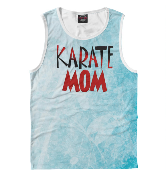 Мужская майка с изображением Karate Mom цвета Белый