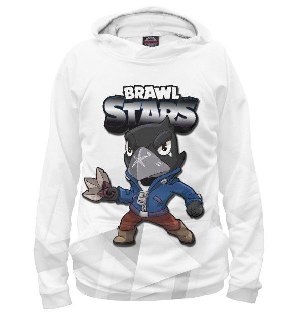 Женское худи с изображением Brawl Stars Crow цвета Белый