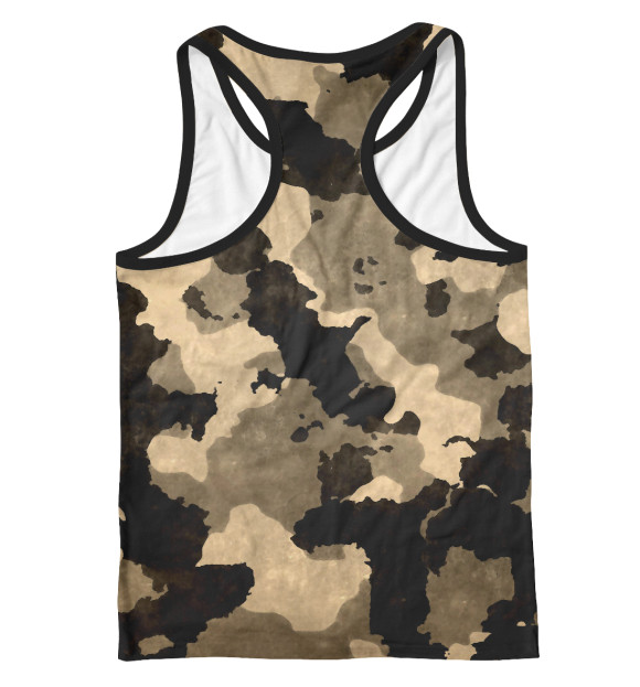 Мужская майка-борцовка с изображением Поле армейский цвета Белый