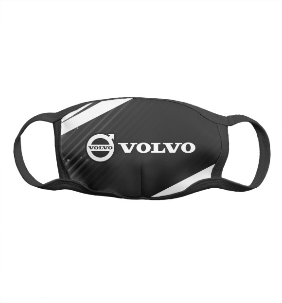 Маска тканевая с изображением Volvo / Вольво цвета Белый