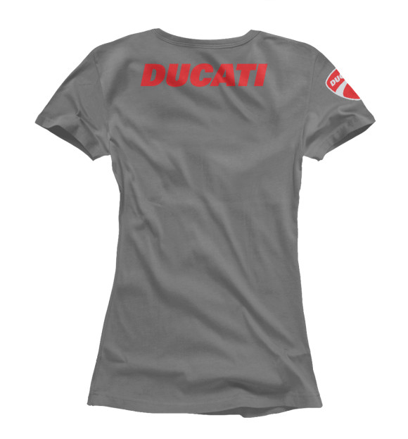 Женская футболка с изображением Ducati цвета Белый