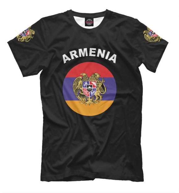 Футболка для мальчиков с изображением Армения цвета Белый