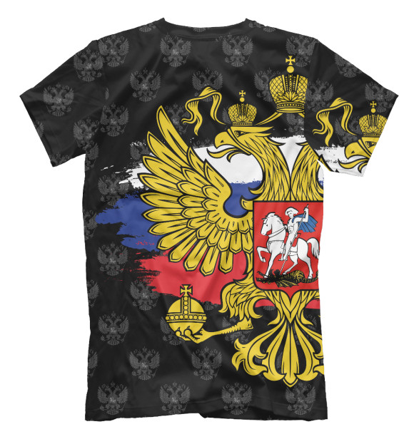 Мужская футболка с изображением Илья (герб России) цвета Белый
