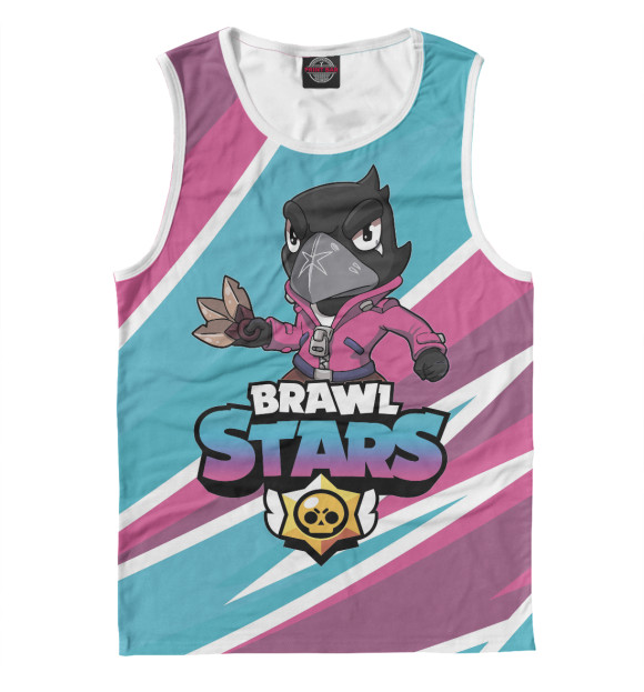 Майка для мальчика с изображением Brawl Stars цвета Белый