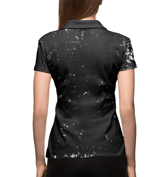 Женское поло с изображением Русский медведь и герб цвета Белый