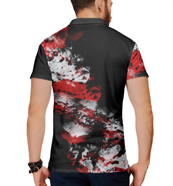 Мужское поло с изображением Король и Шут цвета Белый