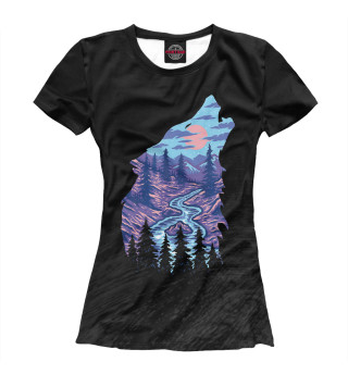 Женская футболка Grand Teton Reminder  Wolf
