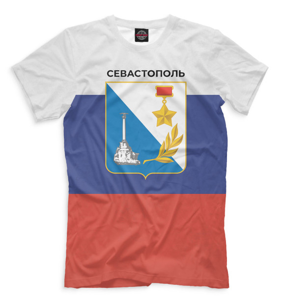 Мужская футболка с изображением Севастополь цвета Белый