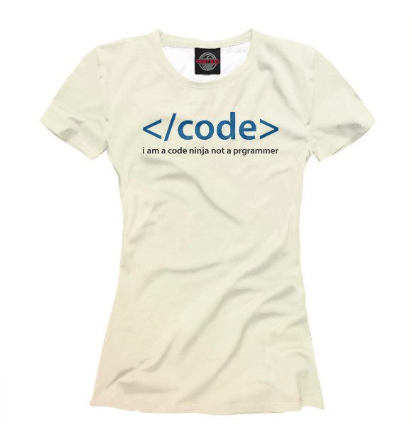 Футболка для девочек с изображением Code Geek цвета Белый
