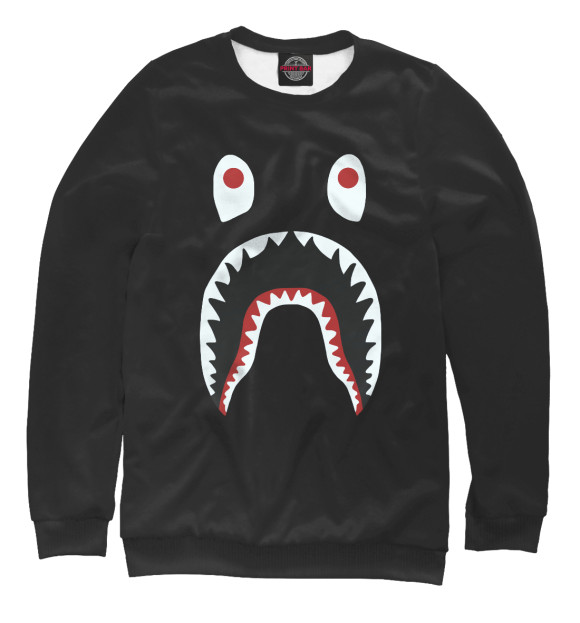 Свитшот для мальчиков с изображением Bape цвета Белый