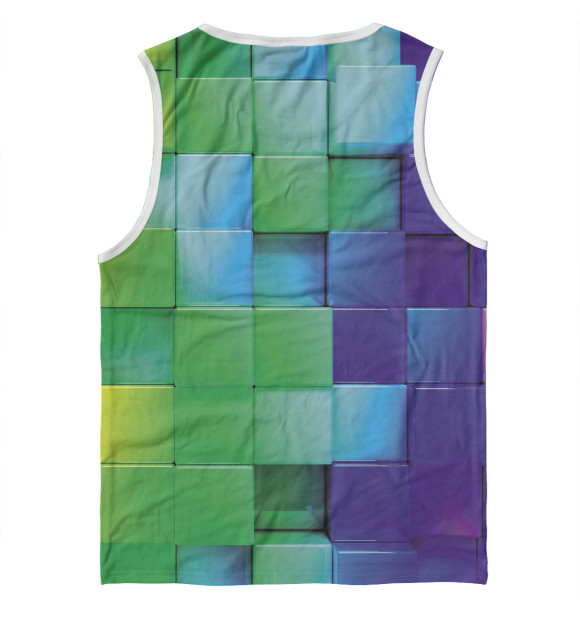 Майка для мальчика с изображением 3D pattern / Color цвета Белый