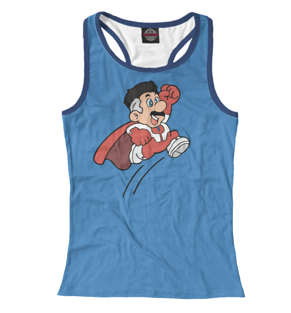 Женская майка-борцовка с изображением Омни Марио цвета Белый