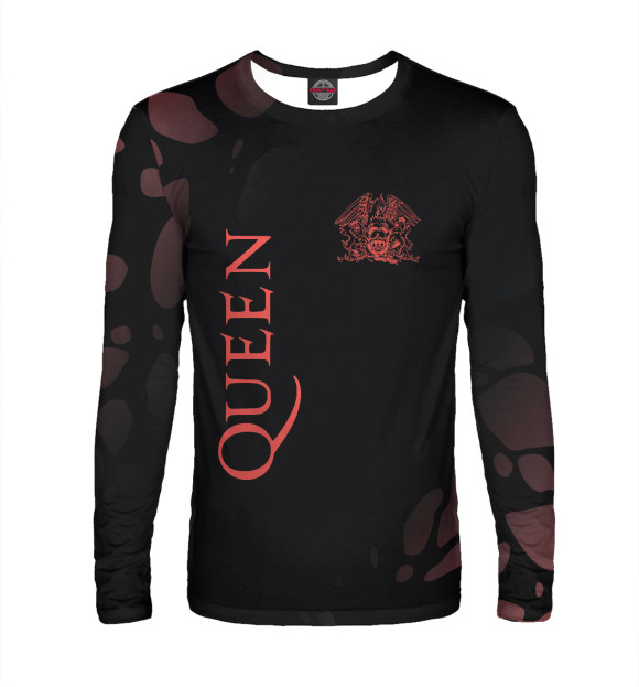 Мужской лонгслив с изображением Queen цвета Белый