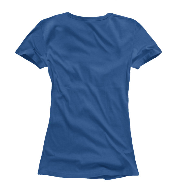 Женская футболка с изображением Ретро авто на синем фоне цвета Белый