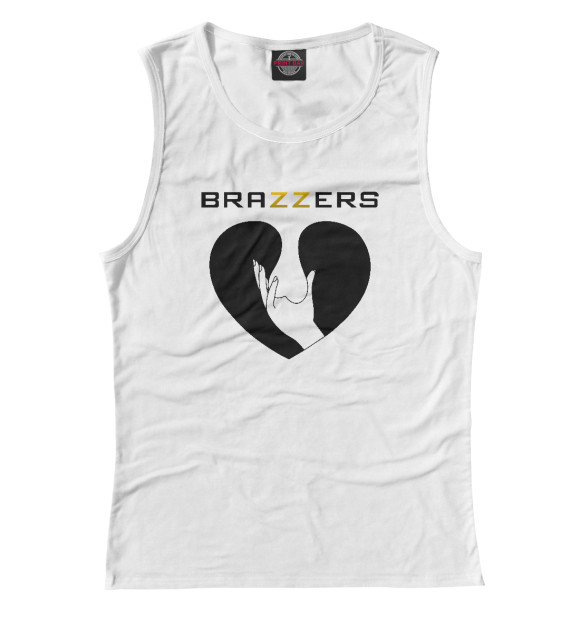 Женская майка с изображением Brazzers цвета Белый