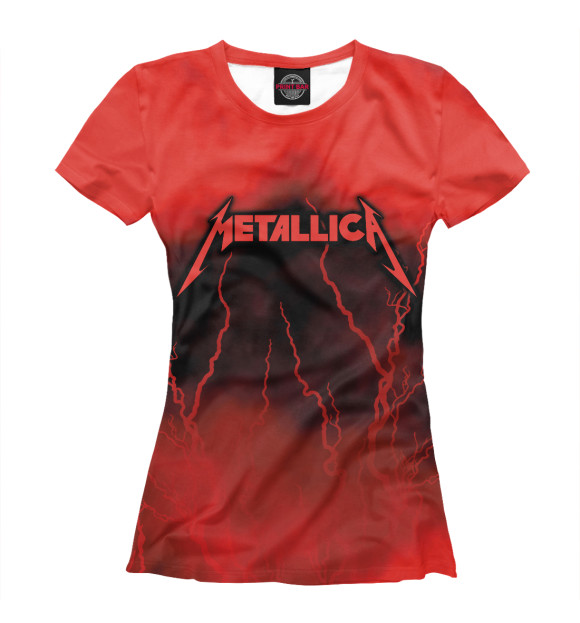 Футболка для девочек с изображением Metallica цвета Белый
