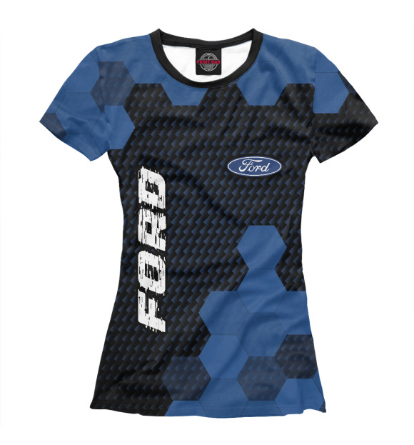 Футболка для девочек с изображением Ford | Ford цвета Белый