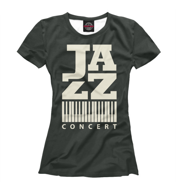 Женская футболка с изображением Jazz цвета Белый