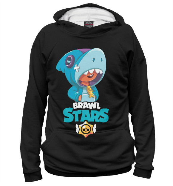 Женское худи с изображением Brawl Stars SHARK цвета Белый