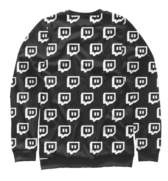 Мужской свитшот с изображением Twitch цвета Белый