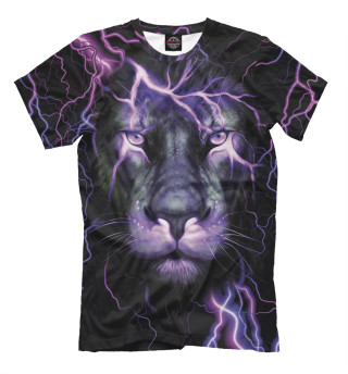 Футболка для мальчиков Неоновый лев \ Neon lion