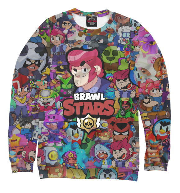 Женский свитшот с изображением Brawl Stars:Colt цвета Белый