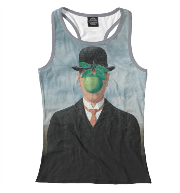 Женская майка-борцовка с изображением Сын человеческий цвета Белый